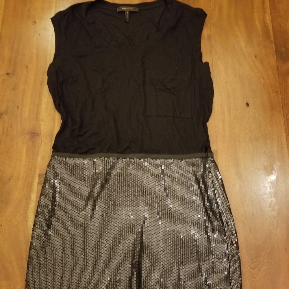 BCBGMAXAZRIA Black sequin mini dress